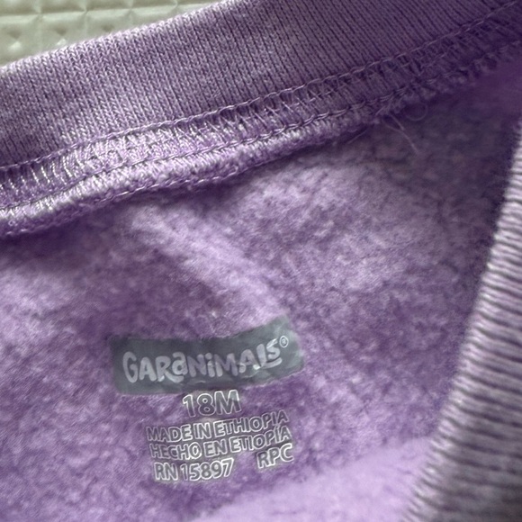 Garanimals|Baby girl crewneck sweater,fleece lined,Life is better at Grandma’s• - Picture 4 of 5